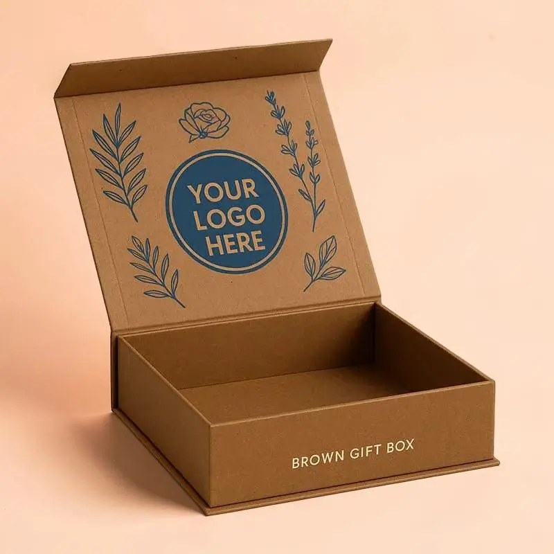 Custom Printed Brown Gift Packaging Boxes Wholesale Manufacturer