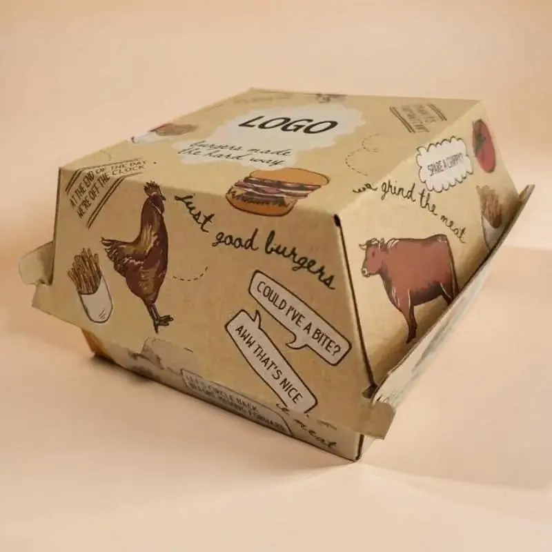 Custom Printed Burger Packaging Boxes Bulk Supplier