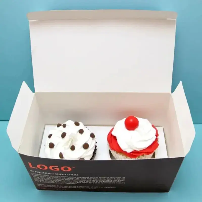 Custom Printed Cupcake Packaging Boxes Bulk Supplier