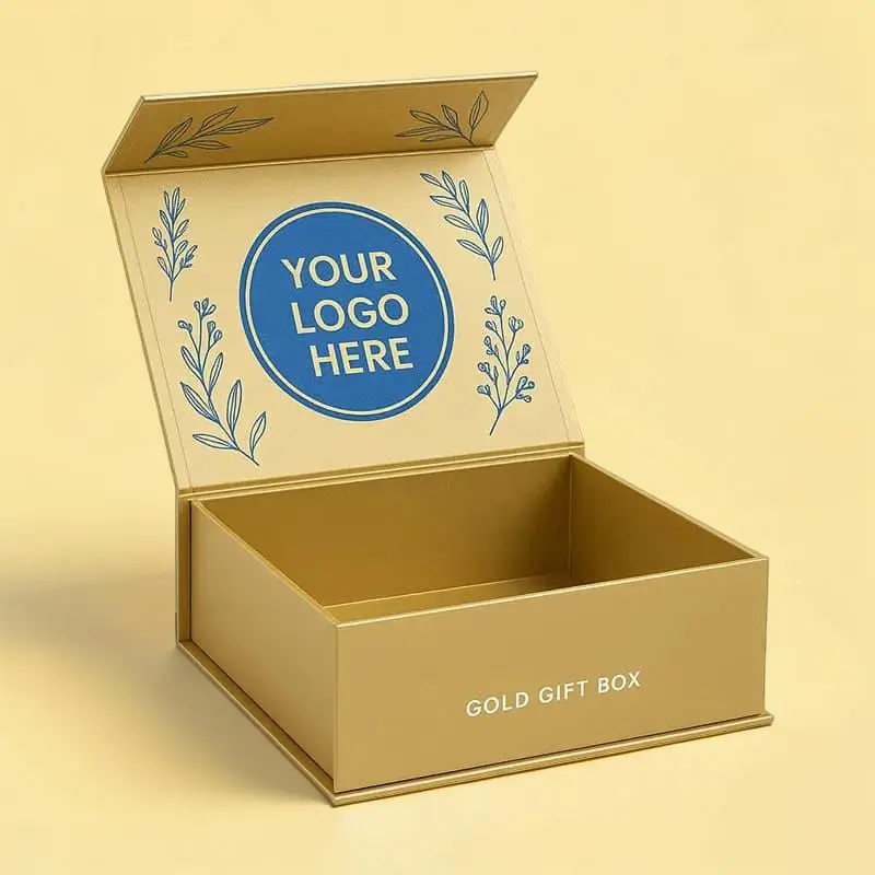 Custom Printed Gold Gift Packaging Boxes Wholesale Manufacturer