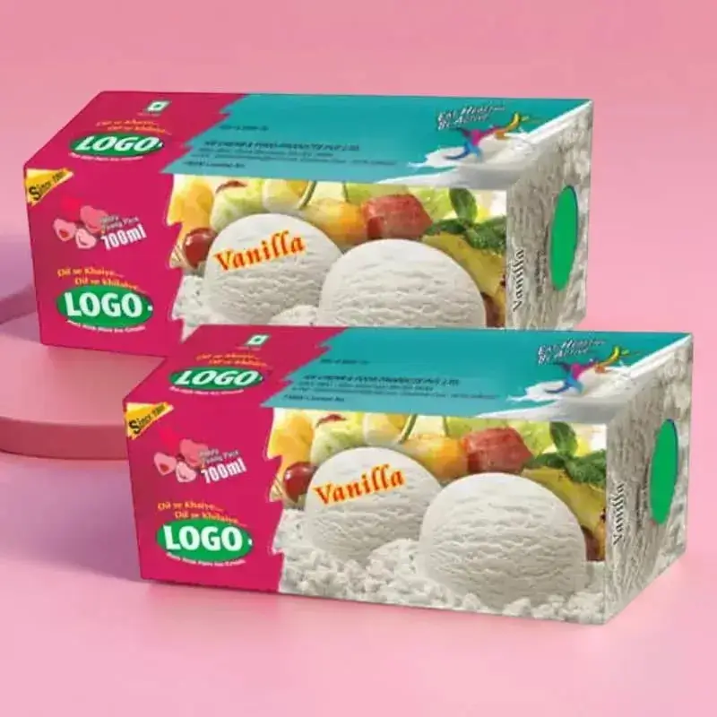 Custom Printed Ice Cream Packaging Boxes Bulk Supplier