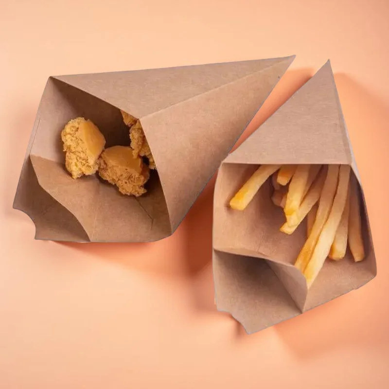 Custom Printed kraft Paper Cones Packaging Bulk Supplier