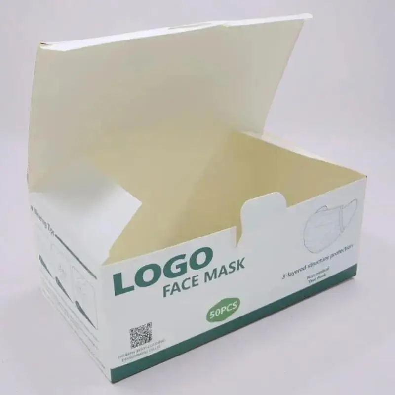 Custom Printed Surgical Face Mask Packaging Boxes Bulk Supplier