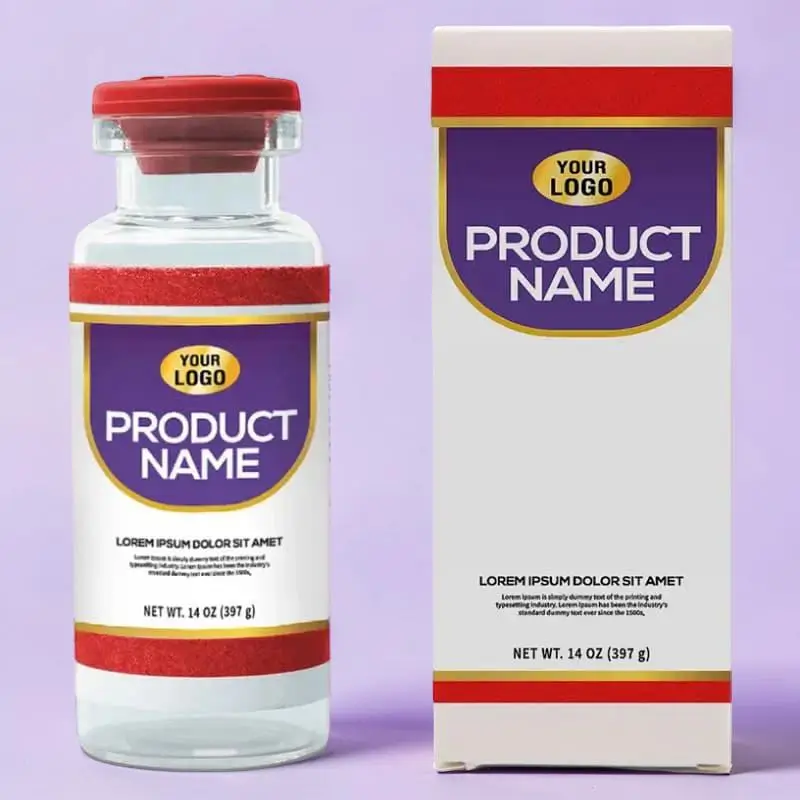 Custom Printed Vial Packaging Boxes Wholesale Manufacturer