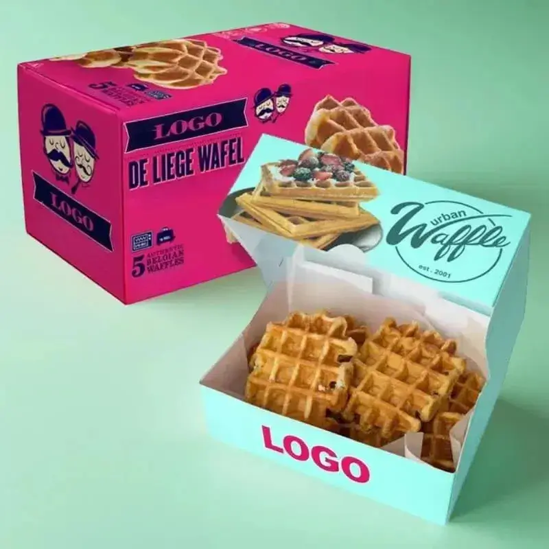 Custom Printed Waffle Packaging Boxes Bulk Supplier