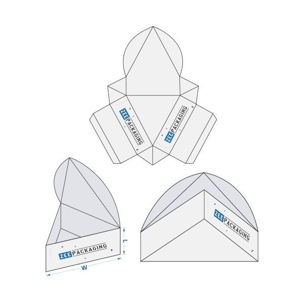 Triangular Tray Lid Boxes Bulk Supplier